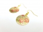 Preview: bunte Blumen Kreis Ohrringe goldfarben